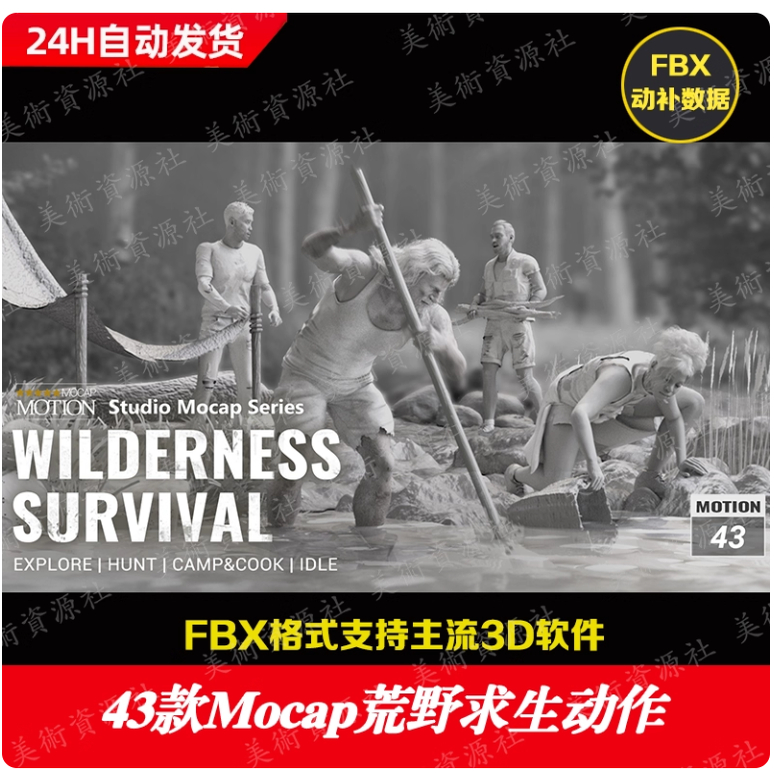 iClone动画Actorcore动作Wilderness Survival荒野求生
