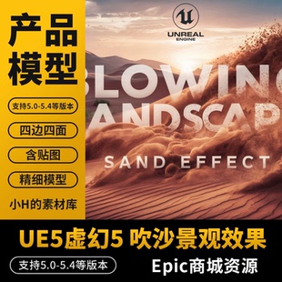 吹沙 沙尘暴 沙暴 风暴景观效果蓝图UE5虚幻5 3D模型特效Epic商城