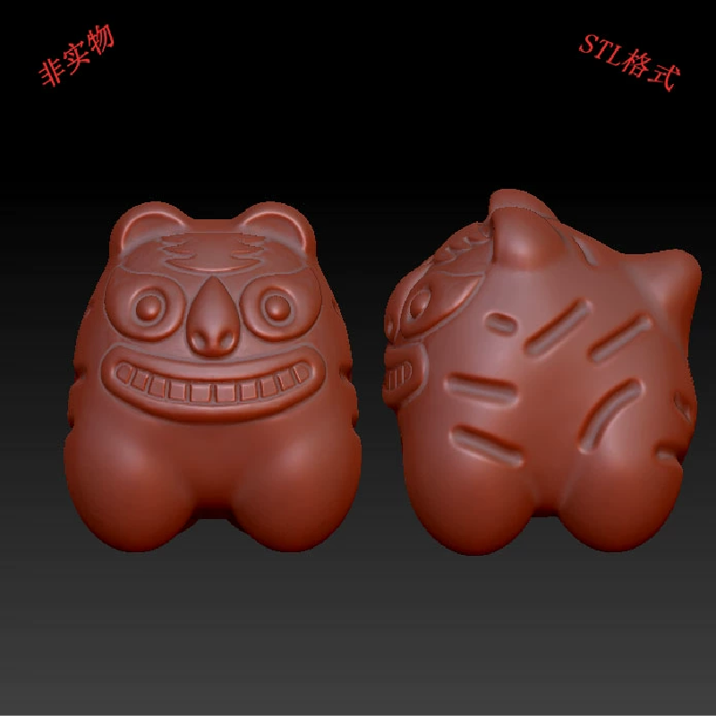 三维立体图圆雕图3d打印stl格式卡通小老虎3d模型2269
