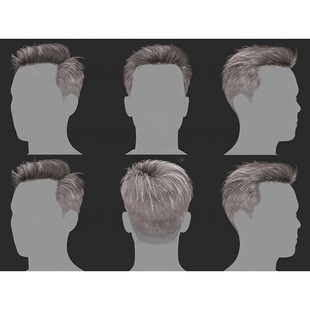 blender现代都市男士发型3D模型 blend/fbx/obj/ztl/tbscene 代下