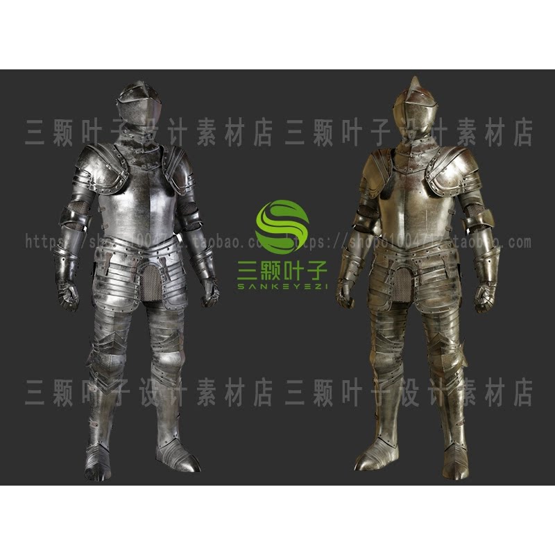 blender游戏级中世纪骑士重型盔甲3D模型 blend/obj/fbx 素材代下图片