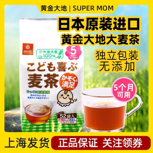 日本原装进口黄金大地儿童大麦茶宝宝茶包冲泡饮品冷泡清火正品