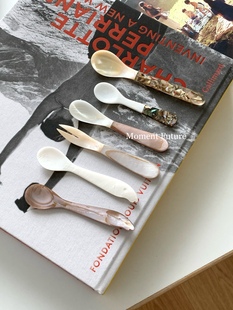 Moment Future碎花简约珍珠蚌壳贝壳少勺子咖啡甜品叉勺摆件精致