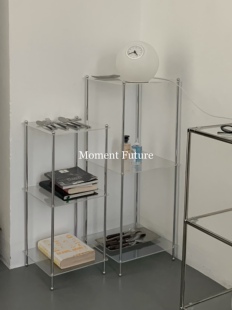 Moment Future亚克力不锈钢搁板家居博主设计师工作室陈列置物架