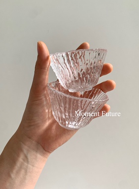 Moment Future茶杯日式茶具竹节纹波玻璃杯小茶杯摆件简约喝茶杯