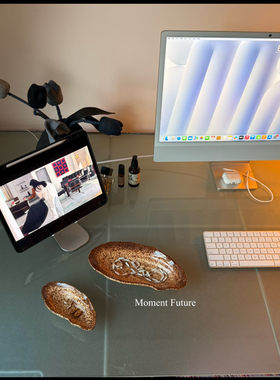 Moment Future复古风陶瓷果盘摆件首饰收纳盘花艺栽培贝壳花盆