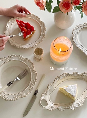 Moment Future法式复古餐具陶瓷餐具套装汤盘平盘甜品碟韩系菜碗