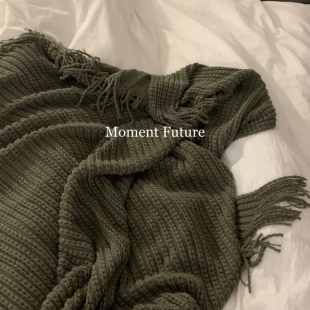 Moment Future家居博主ins摆拍毛毯空调沙发针织盖毯床尾搭巾