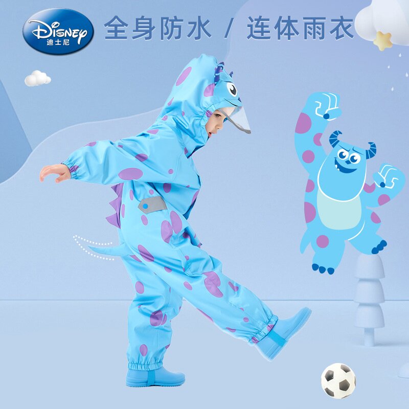 小怪兽连体雨衣防水幼儿园图片