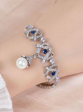 韩版简约流苏蝴蝶结珍珠锆石手链轻奢小众精致百搭新品手饰饰品女