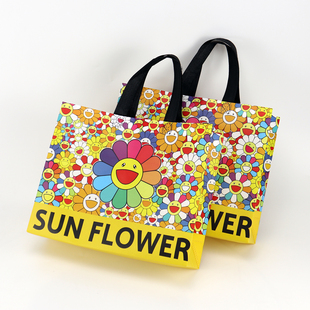 袋环保袋购物礼品袋 童装 覆膜无纺布袋向阳花手提袋服装 店袋子女装