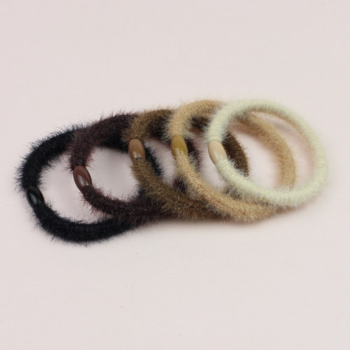 芊蔓秋冬季毛毛绒发圈高弹力