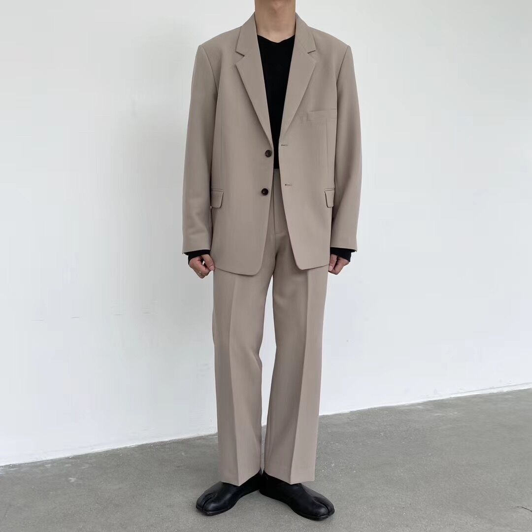 秋冬款外套复古阔腿裤垂感西服