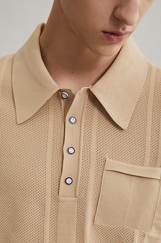 针织polo衫gssu自制复古美式