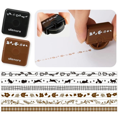 Shachihata滚轮式印章手帐装饰