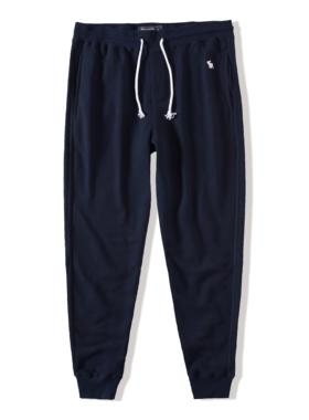 秋冬AF卫裤男经典保暖慢跑加绒小脚收口长裤运动休闲系带纯棉裤子