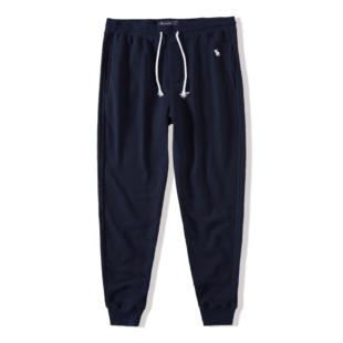 秋冬AF卫裤男经典保暖慢跑加绒小脚收口长裤运动休闲系带纯棉裤子