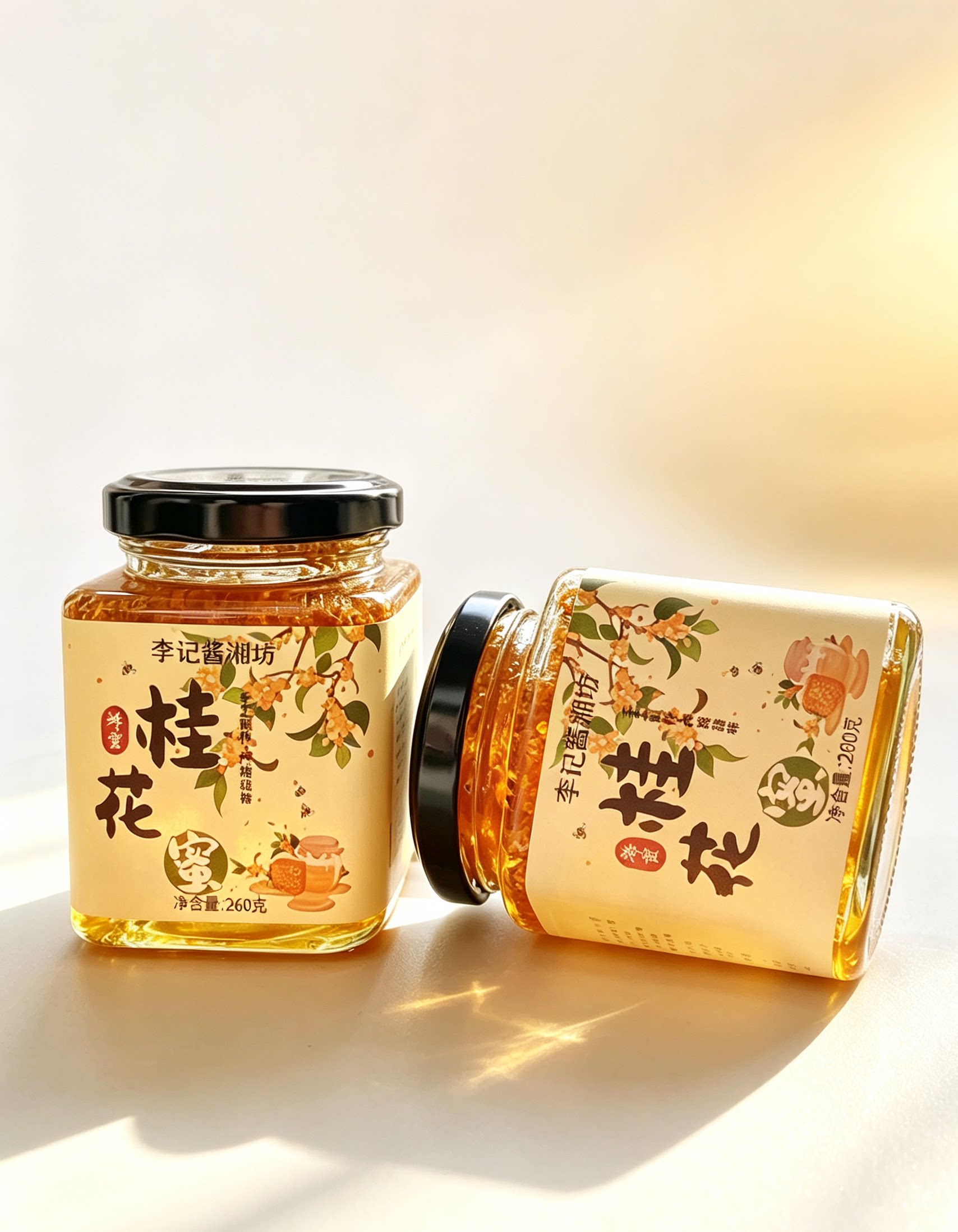 桂林特产桂花蜜蜂蜜李记酱湘坊纯手工桂花酱即饮冲饮甜品