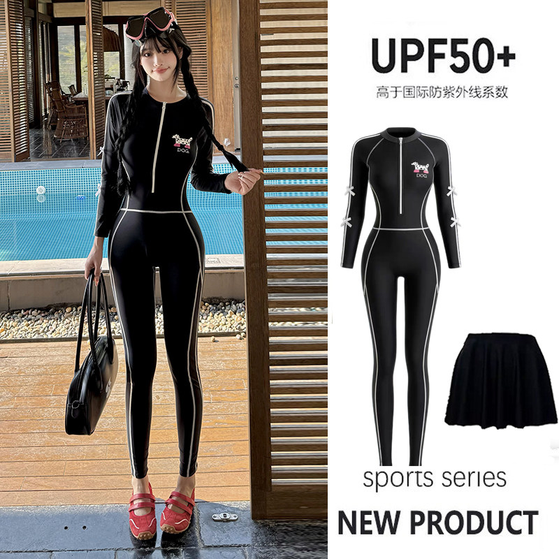 爱琦琳女连体防晒速干潜水服图片