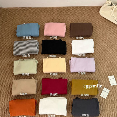 egg椰油蛋白长袖t恤半高领打底衫
