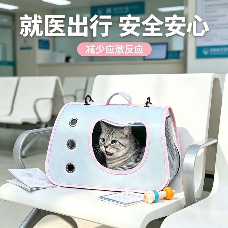透气大容量宠物斜挎包跨境新款外出便携猫狗单肩猫包厂家批发