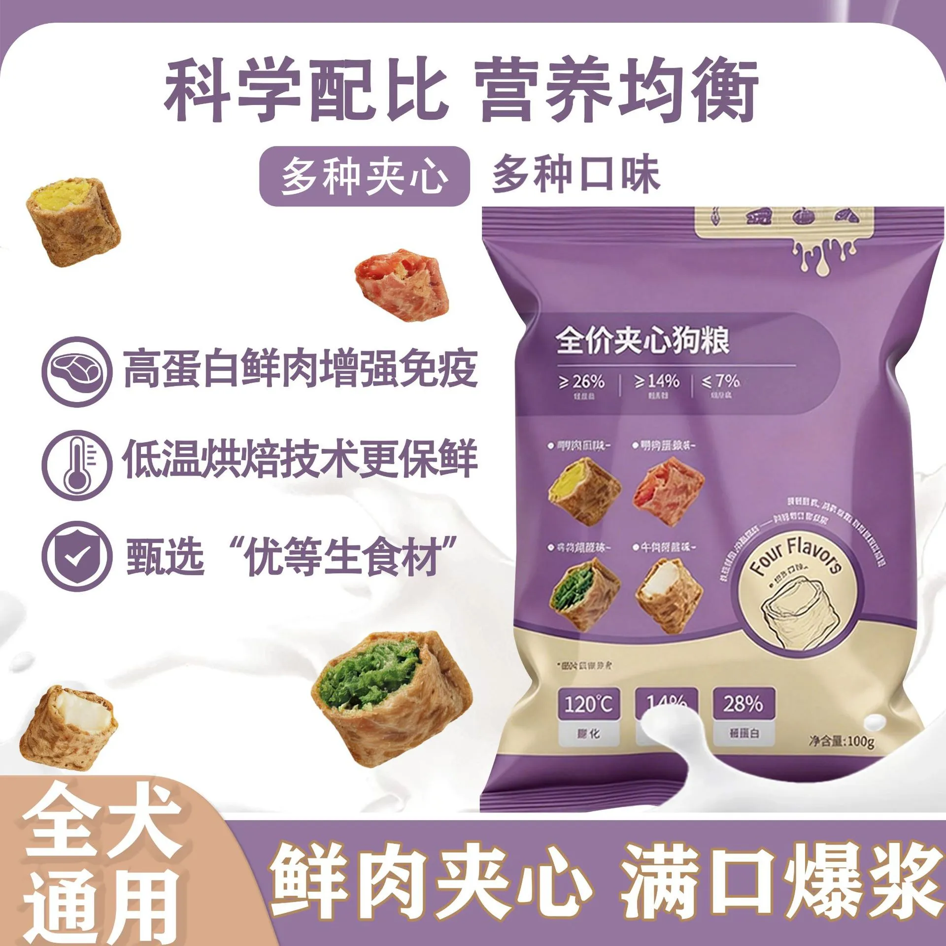 狗粮夹心低温烘焙犬粮狗粮小型中大型成犬鸭肉鲜肉鲜郎全价试吃装,宠物/宠物食品及用品,狗全价冻干粮,淘宝优惠券,粉丝福利购,淘宝优惠卷