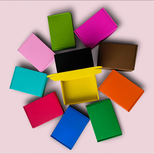 定制印logo彩色个性红色纸箱包装