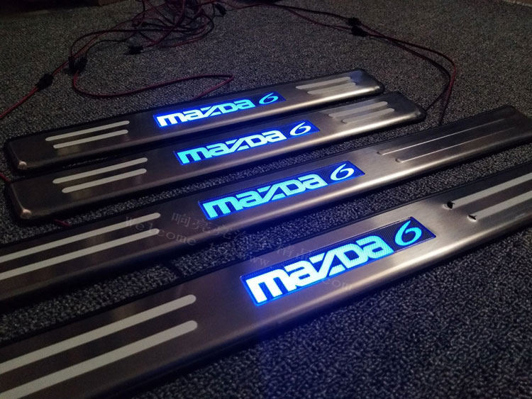 老款马自达6带灯门槛条专用M6/轿跑LED迎宾灯踏板经典马6门灯改装