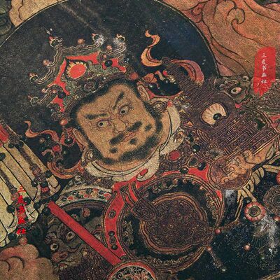 寺壁画 帝释佛西l全画 精品天图神仙画像微喷复制古画临摹