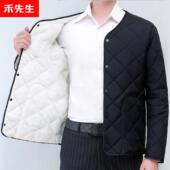 秋冬羽绒棉服男士 外套 短款 内胆加厚保暖上衣中老年爸爸装 内穿大码