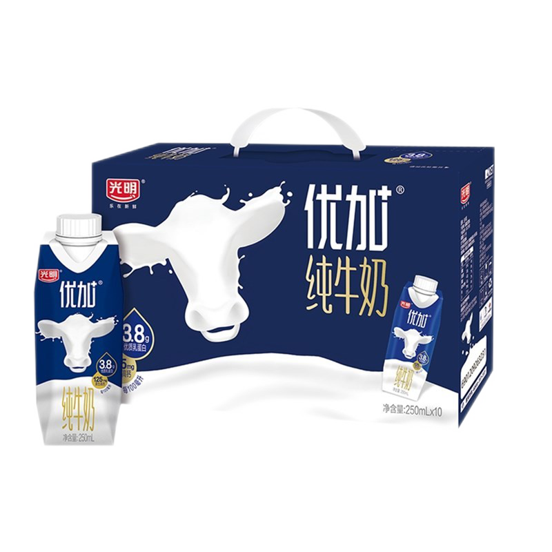 光明优加3.8蛋白质纯牛奶常温
