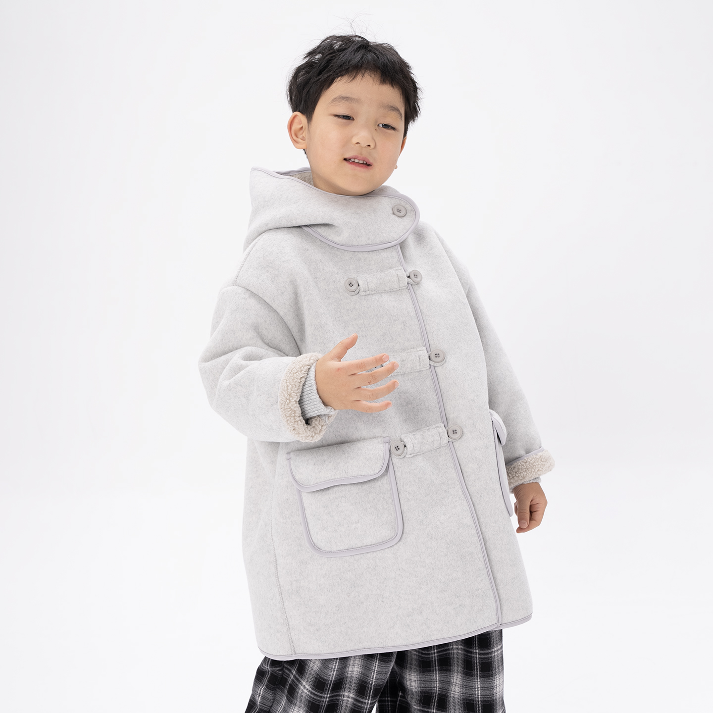 儿童韩版慵懒风加厚呢子休闲大衣