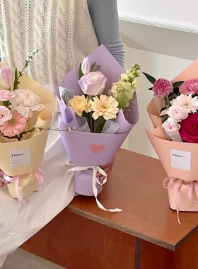 157g加厚纯色牛皮纸包花纸硬挺造型卡纸玫瑰花束鲜花包装花艺资材