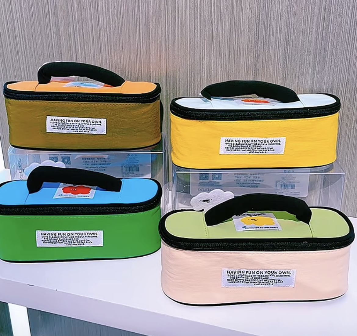 凡希新款撞色笔袋大容量便携学生铅笔盒文具盒收纳袋多巴胺网红款