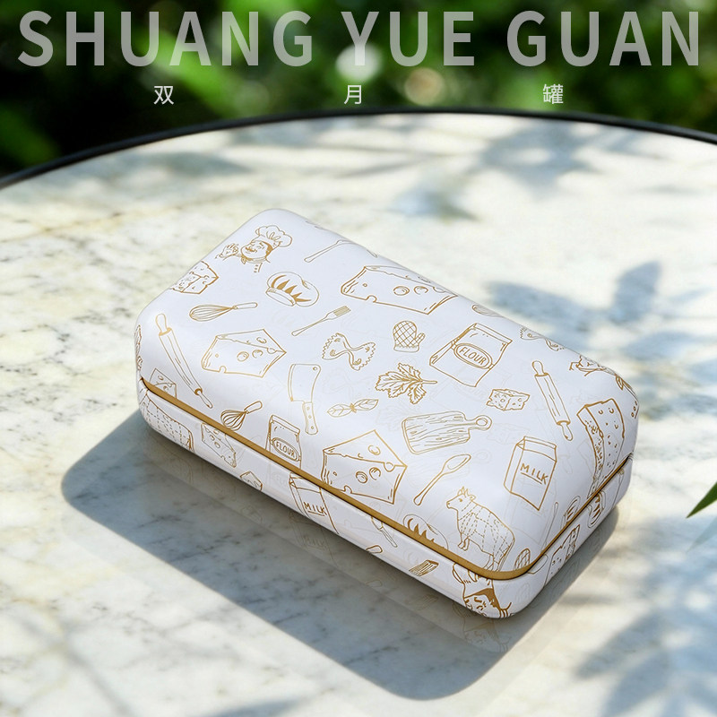 喜糖饼干马口铁盒新年礼品盒雪花酥曲奇巧克力糖果盒小包装盒定制