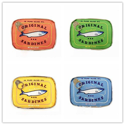 现货大容量可爱沙丁鱼收纳包