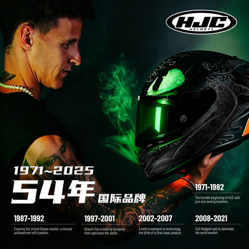 进口hjc碳纤维头盔全盔联名男女
