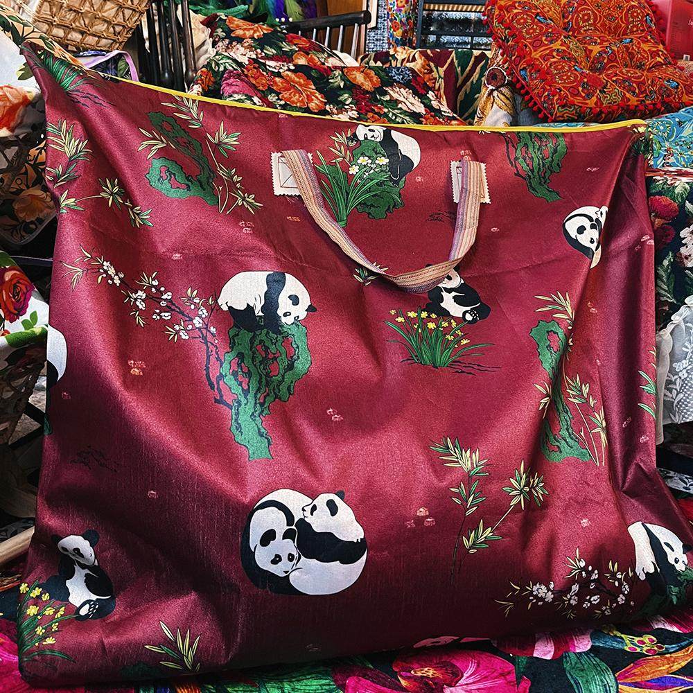 衣物防尘红色熊猫被子收纳整理大容量收纳袋防尘搬家特大号行李袋,收纳整理,被子防尘袋,淘宝优惠券,粉丝福利购,淘宝优惠卷