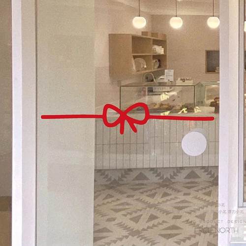 防撞腰线蝴蝶结可爱创意门贴