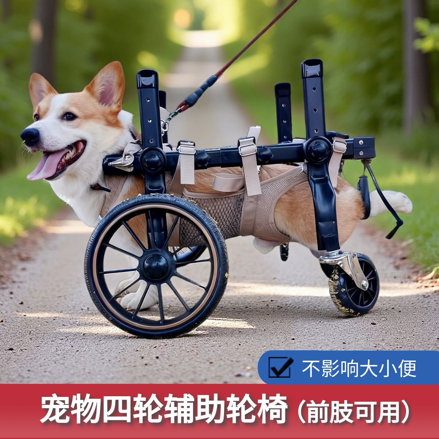 宠物四轮辅助轮椅狗狗助行代步车