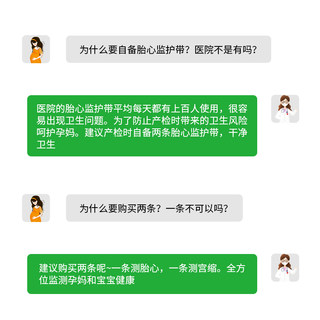 胎心监护带孕妇专用胎监带2条装大码产检监测绑带托腹带孕中晚期