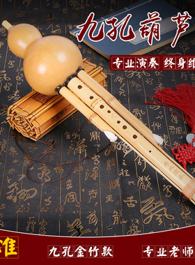 金竹九孔葫芦丝专业演奏型c调降B/D/G/F调成人学生9孔8孔子乐乐器