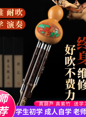 子乐葫芦丝紫竹C调降B调A调D调G调F调成人小学生初学专业演奏乐器