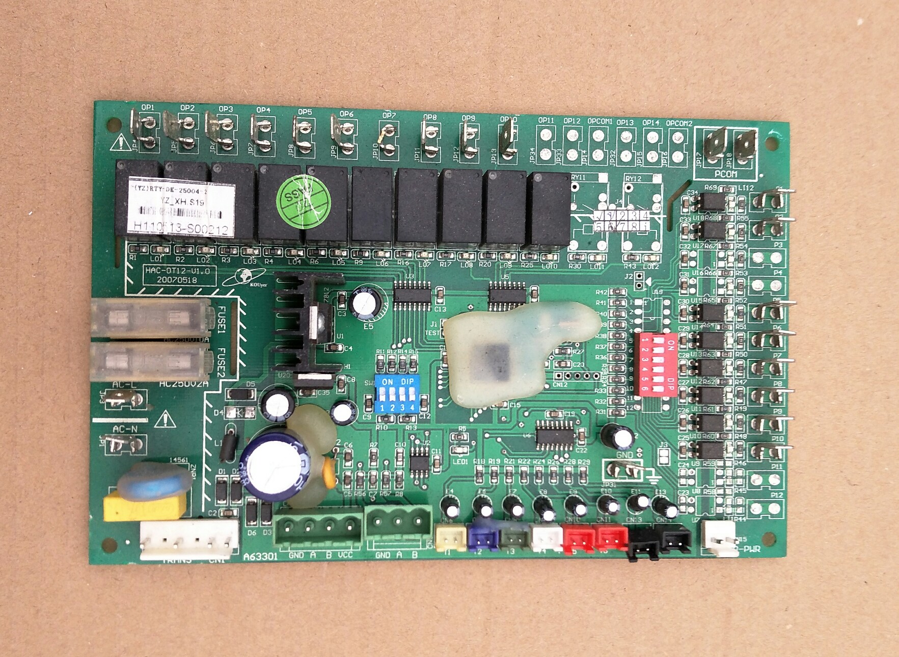 原装 约克空调 電脑版HAC-0T12-V1.0 主版RTY-DK-25004-2 操作版