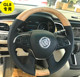 专用别克GL8ES陆尊28T25S胖头鱼653T桃木方向盘总成改装 手缝真皮