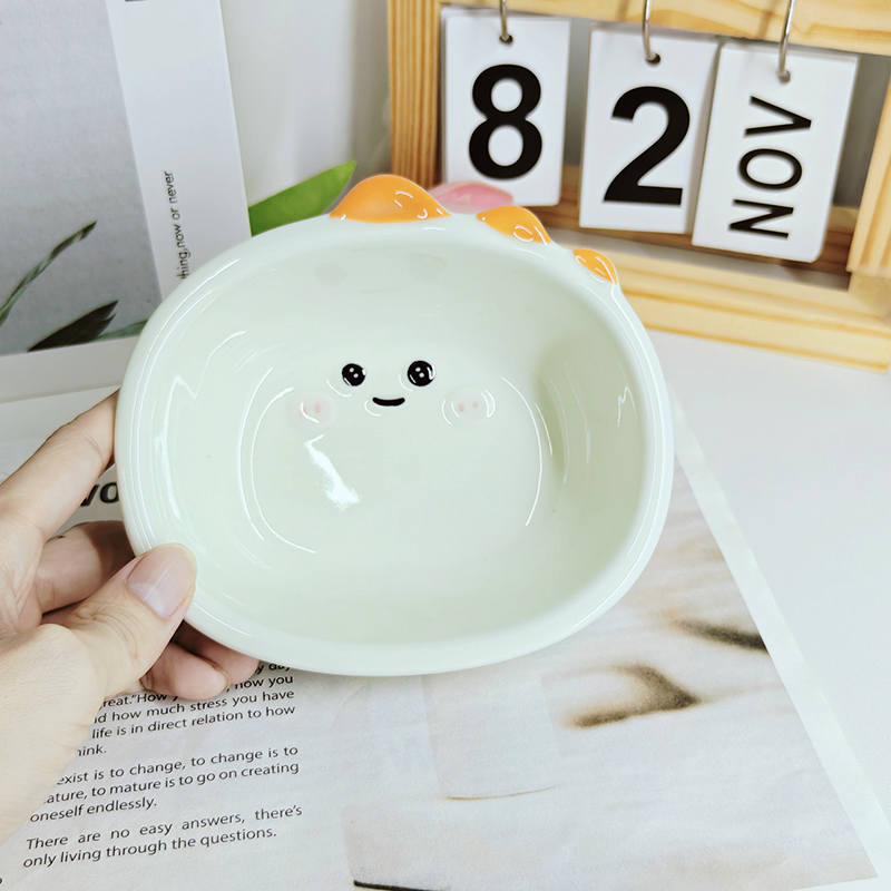 小甜品碗可爱造型可微波炉耐高温陶瓷碗点心碗幼儿园卡通家用精致