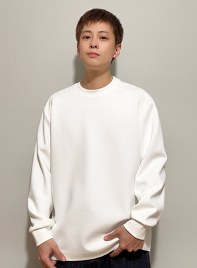 FPASCA内外穿纯色长袖T恤卫衣潮流百搭简约时尚美式休闲秋冬上衣