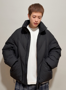 FPASCA冬季新款立领90鹅绒服羽绒服潮流复古休闲老钱加厚保暖外套