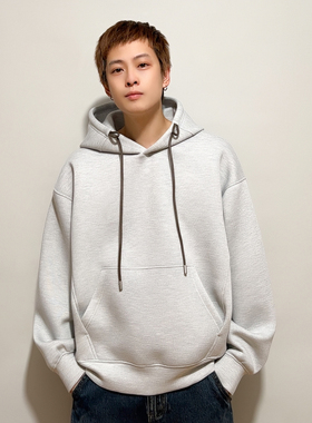 FPASCA皮绳高端卫衣男连帽潮流复古美式休闲老钱风短款青少年上衣