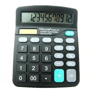 837大屏幕太阳能双电源计算机 印刷广告定制 12位会计财务计算器